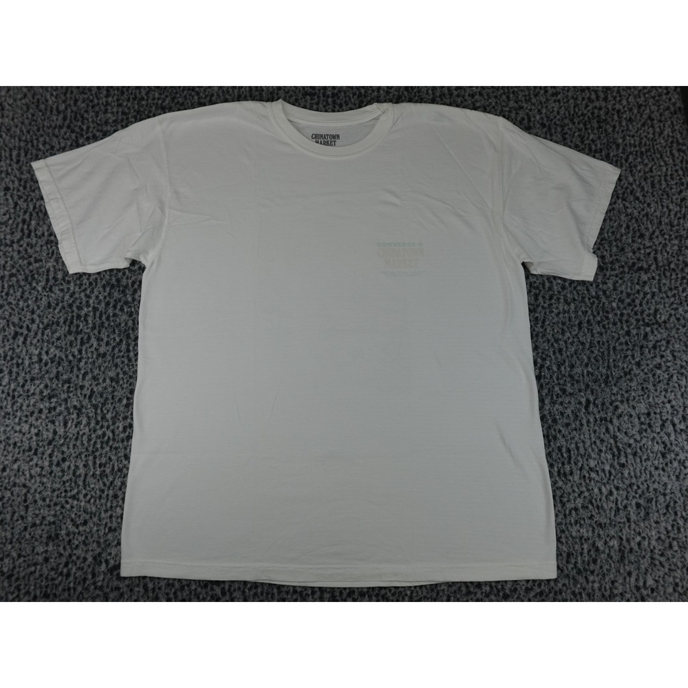 Chinatown Market Converse T-Shirt Mens XL White UV Reactive‎ Graphic Tee